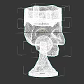 Ornate Skull Sculpture With Intricate Carvings On Decorative Detailed Base