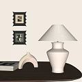 French medieval table lamp 3d model