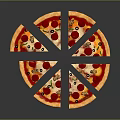 Delicious Pizza Slices with Fresh Tomato Olives Mushrooms and Melted Cheese