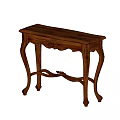 Elegant Traditional Wooden Console Table Design With Carved Details And Curved Legs