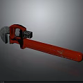 Red Metal Adjustable Pipe Wrench Professional Industrial Heavy Duty Repair Hardware Tool