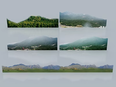 Vast Panoramic Mountain Scenery With Lush Green Slopes And Distant Peaks 3d model