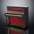Vintage Musical Instruments And Art Supplies Collection With Watercolor Paints Brushes And Canvas Board