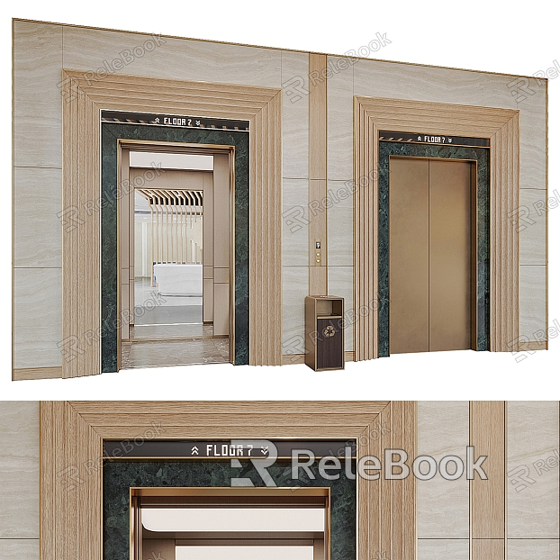 Light Luxury Two-door Elevator Lounge model