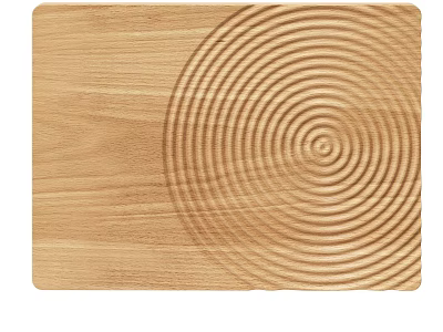 Wooden Board With Concentric Circles Pattern And Light Brown Natural Wood Grain 3d model