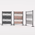 Modern Room Dividers With Geometric Patterns In Black Brown And Silver
