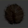 Realistic Human Head Brown Short Hair With Natural Texture And Layers