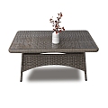 Rattan Seat Table 3d model