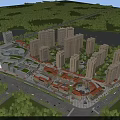 Modern High rise Residential Buildings With Lake View Green Surroundings And Commercial Area