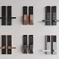Smart Door Handles with Electronic Keypad Modern Design Various Colors for Home Security
