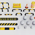 Car block car block stone car block speed bump parking equipment traffic accessories modern parking block 3d model