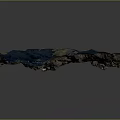 Garden Landscape 3D Terrain Model Featuring Green Hills Valleys And Winding Rivers
