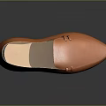 Orange Leather Loafers with Buckle Detail and Black Sole Stylish Casual Footwear for Everyday Wear