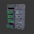 Multi Tiered Industrial Equipment With Heavy Duty Metal Frame Control Panels And Drawers