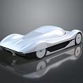 Sleek Silver Future Concept Car With Streamlined Aerodynamic Design And Smooth Body 3d model