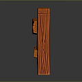 Orange Wooden Fence Structure with Horizontal Planks Wood Grain and Metal Bolts