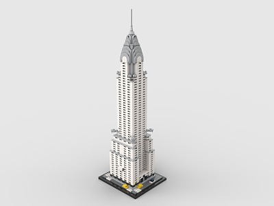 Lego LEGO Toys Building Block Chrysler Building Skyscraper High-rise Building Office Building 3d model