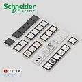 Modern Electrical Switch Panels With Various Designs Colors And Socket Functions 3d model