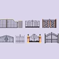 European-style gate 3d model