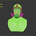 Modern gas mask sci-fi gas mask gas mask respirator 3d model
