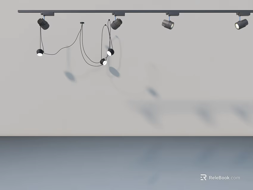 Modern Ceiling Mounted Downlights And Spotlights With Soft Light Projection For Interior 3d model