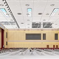 Modern multi-function hall 3d model