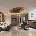 SPA Sauna Modern Interior Design With Comfortable Lounge Seats Wooden Ceiling And Green Plants