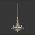 Elegant Chandelier Lighting Combination With Golden Frame Crystal Accents And Blue Details