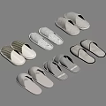 Comfortable Home Slippers with Different Gray Tones and Plaid Pattern Styles