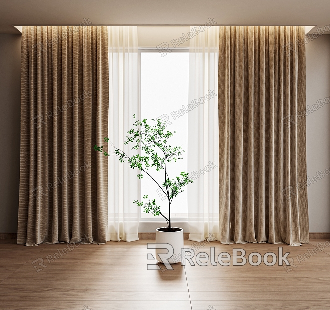 milk brown Curtain Gauze Curtain Cloth Curtain Shangri-La Curtain Dream Curtain Venetian Curtain model