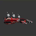 Modern Red And Black Metal Mechanical Arm For Household Daily Life Use