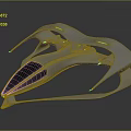 Futuristic Silver Spacecraft Design With Purple Accents For Cosmic Exploration