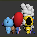 Colorful Game Movie Characters Plush Toys With Various Shapes Like Rabbit Bear Sheep And Duck
