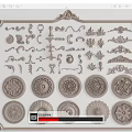 European-style Carved Line Carved Roman Column Plaster Line Corner Column 3d model
