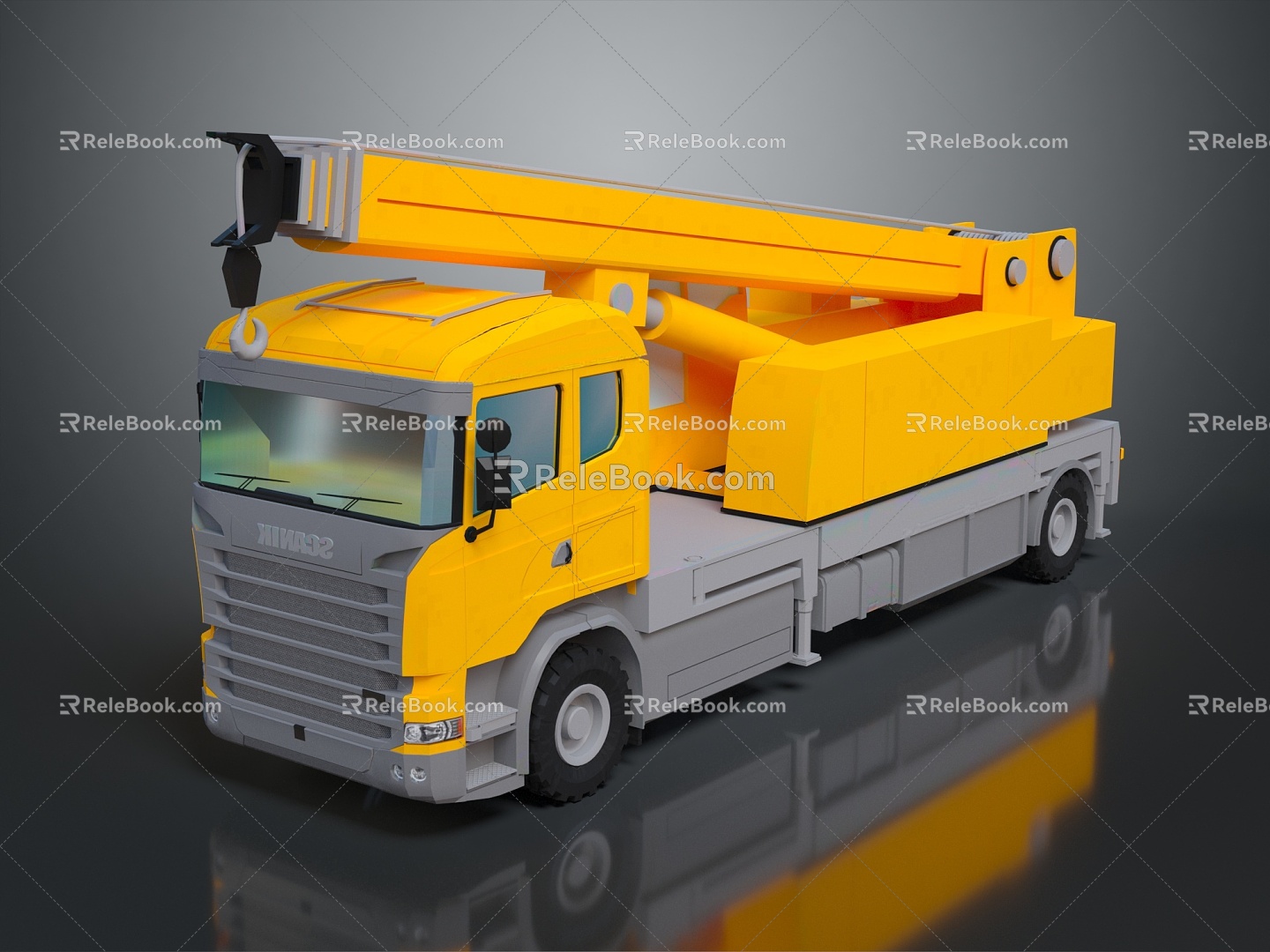 Modern toy car crane toy crane large crane tower crane 3d model