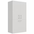 Modern White Bathroom Vanity With Double Doors Drawer And Metal Handles