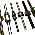 Handler metal handle hardware pull rear cabinet door handle long handle Chinese hardware 3d model