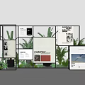 Modern Meichen Landscape Window Poster Board Display Stand Plant Meichen Window Meichen Billboard Display Board 3d model