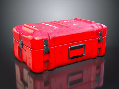 Red Heavy Duty Toolbox For Organizing Tools With Secure Latches And Portable Handle 3d model