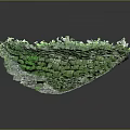Natural Green Wood Stone Showcasing Block Texture and Decorative Structure