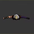Blonde Archer Character with Purple Sleeves Brown Armor Quiver Arrows Arms Outstretched 3D Design