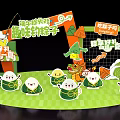 Interactive Zone with Fun Zongzi Fishing and Pot Throwing Featuring Cartoon Zongzi and Lovely Gifts