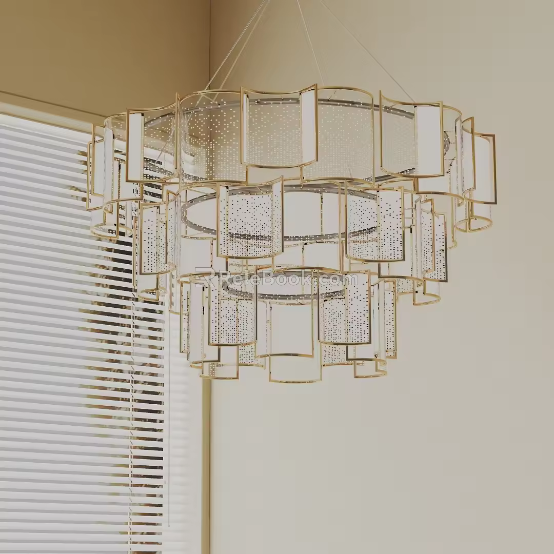 Modern chandelier 3d model