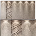 Textured Wall Design With Wavy Patterns And Soft Lighting Effects