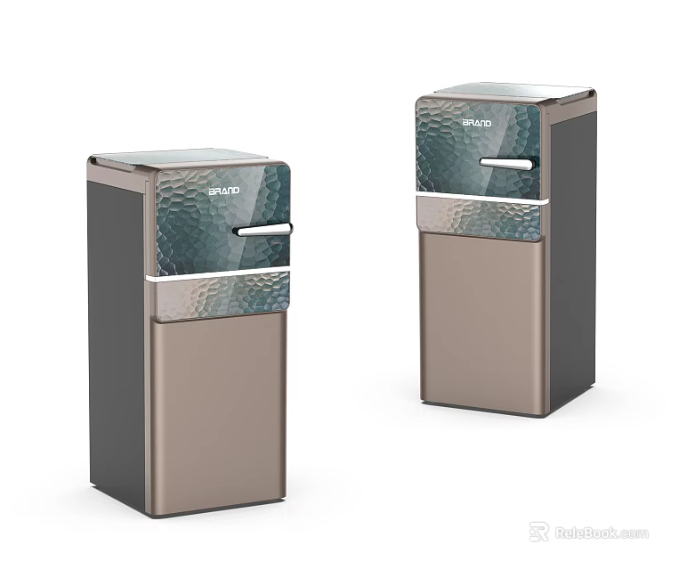 MIVIO Modern Fridge Freezers With Textured Surface And Stylish Double Door Design 3d model 