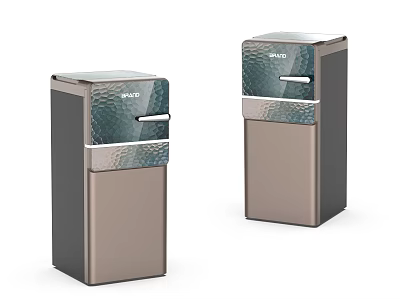 MIVIO Modern Fridge Freezers With Textured Surface And Stylish Double Door Design 3d model