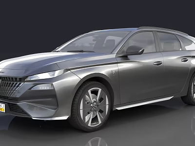 Silver Modern Fastback Car With Sleek Aerodynamic Body And Alloy Wheels 3d model