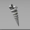 Conch Marine Animal With Spiral White Shell And Detailed Texture Isolated On Dark Background
