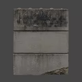 Three Stacked Concrete Blocks With Gray Rough Surface For Construction Use