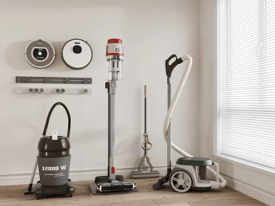 Smart Home Cleaning Machines Including Vacuum Cleaners And Floor Cleaning Tools 3d model